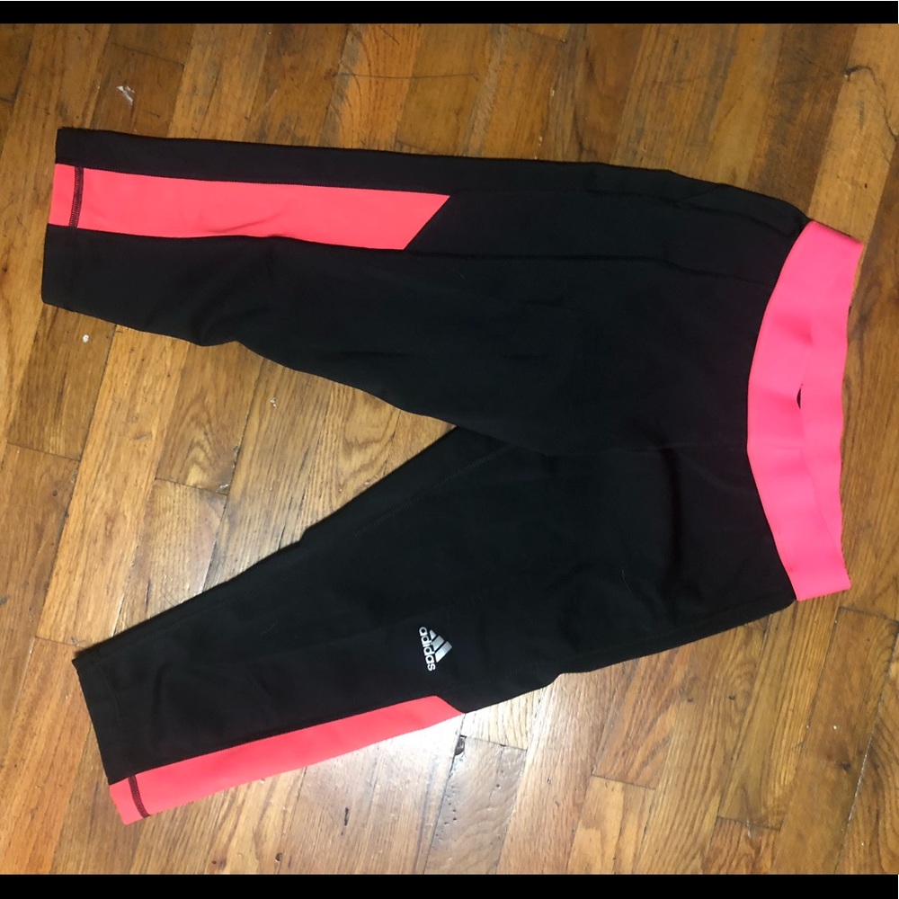 Adidas cropped gym leggings, size medium